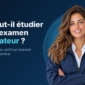 Femme souriante portant une veste Advenio Software, à côté du titre « Que faut-il étudier pour l'examen d'opérateur ? »